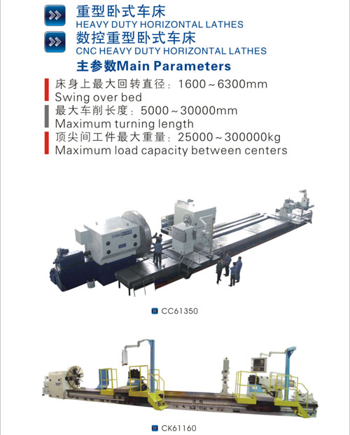 3条导轨CW61系列重型车床